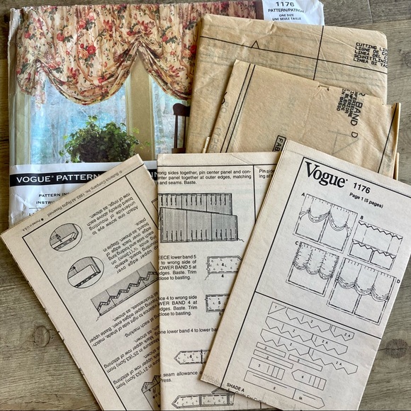 Vogue Pattern for Living Vintage Sewing Roman Shade 1993 4 Styles and Sizes - Picture 2 of 6